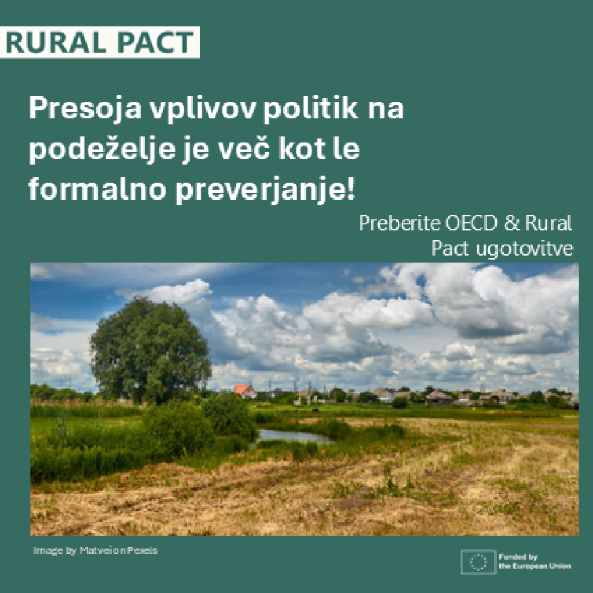 Preverjanje vpliva politik na podeželje v praksi: odkrijte znanje in vire Rural Pact in OECD