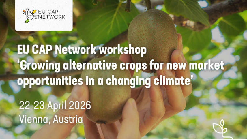 EU SKP delavnica »Gojenje alternativnih poljščin za nove tržne priložnosti v spreminjajočem podnebju«, 22. – 23. 4. 2026, Avstrija